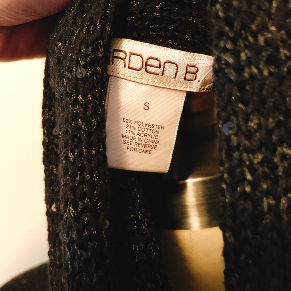 Arden B Sequined Sweater with Mesh Back Top - Picture 4 of 4